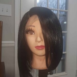 Synthetic Black T-part lace Wig